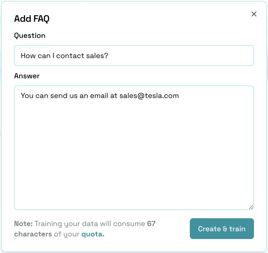 Add FAQ dialog